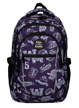 School Backpack Incood Chin&Chila, modrý - Baseball pre 4.-6. ročník ZŠ